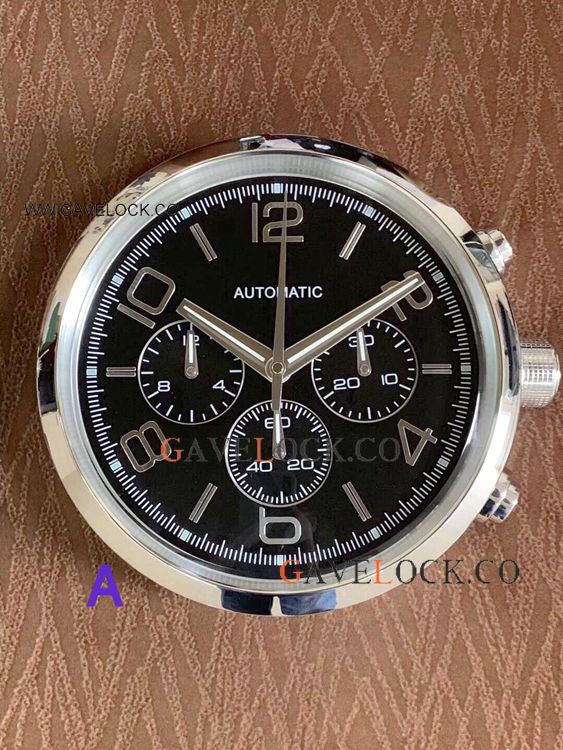 Copy Montblanc Timewalker Chrono Wall Clock 33cm - Silver and Black